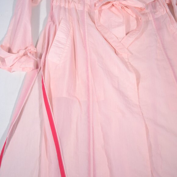 NWT DEREK LAM 10 CROSBY LEXI TRENCH COAT, PINK, SMALL - Picture 11 of 13